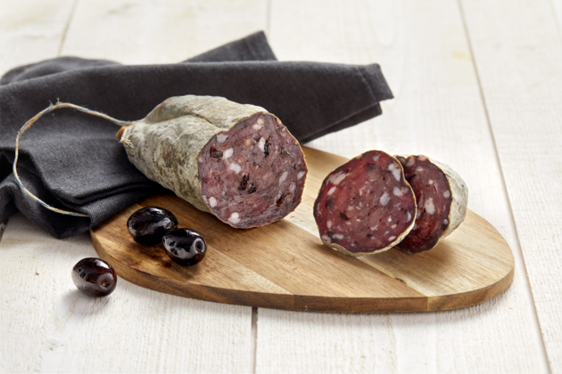 Saucisson sec aux Olives Noires de Nyons AOC Saucisson sec aux Olives Noires de Nyons AOC