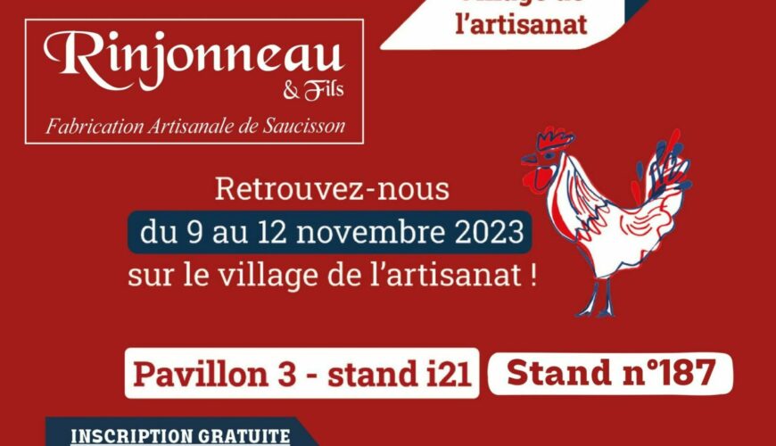 Rinjonneau participera au salon du Made in France du 9 au 12 novembre à Paris - Invitation ici Rinjonneau participera au salon du Made in France du 9 au 12 novembre à Paris - Invitation ici